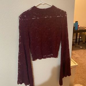 See through long sleeve! This is such a cute blouse size M